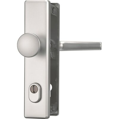 Abus Schutzbeschlag SB 415 Aluminiumfarben Beidseitig Drücker Abus Schutzbeschlag SB 415 Aluminiumfarben Beidseitig Drücker