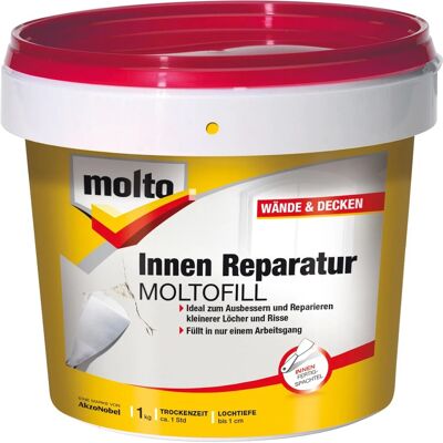 Molto Reparatur Moltofill Innen-Fertigspachtel 1 kg Molto Reparatur Moltofill Innen-Fertigspachtel 1 kg