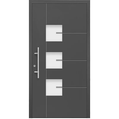 Splendoor Moderno Aluminium-Haustür Moderno M330/P 110 x 210 cm Anthrazit Metallic Anschlag Links Splendoor Moderno Aluminium-Haustür Moderno M330/P 110 x 210 cm Anthrazit Metallic Anschlag Links