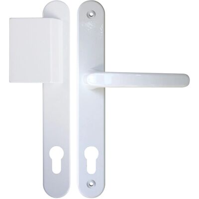 Roro Langschild-Drückergarnitur Drücker/Platte Typ CR Alu Weiß 92 mm Roro Langschild-Drückergarnitur Drücker/Platte Typ CR Alu Weiß 92 mm