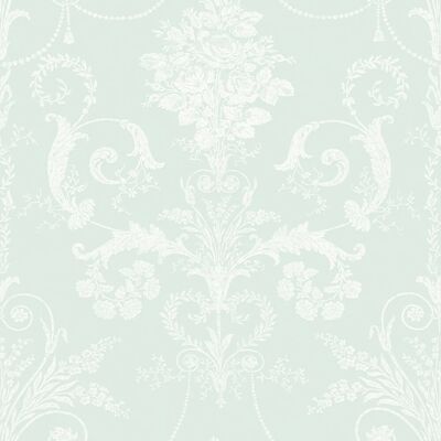 Laura Ashley Josette Duck Egg Tapete - Damast, 10m, FSC, UK Laura Ashley Josette Duck Egg Tapete - Damast, 10m, FSC, UK