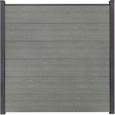 GroJa Steckzaun Schmal Basicline 180 cm x 180 cm Grey Ash Cut GroJa Steckzaun Schmal Basicline 180 cm x 180 cm Grey Ash Cut