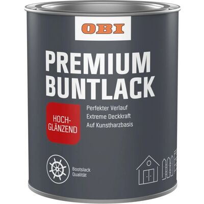OBI Premium Buntlack Feuerrot hochglänzend 750 ml OBI Premium Buntlack Feuerrot hochglänzend 750 ml