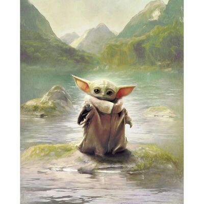 KOMAR Star Wars The Mandalorian Grogu Landschaft Wandbelag - Kinder KOMAR Star Wars The Mandalorian Grogu Landschaft Wandbelag - Kinder
