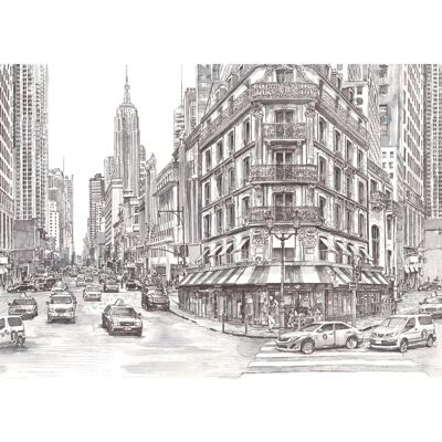 Komar Fototapete Vlies Downtown 350 x 250 cm Komar Fototapete Vlies Downtown 350 x 250 cm