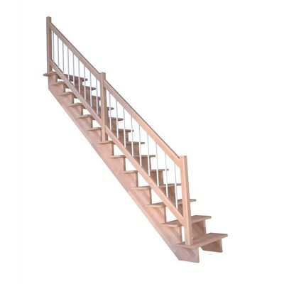 STARWOOD Lindos Holztreppe - 13 Stufen, Beige, Innen STARWOOD Lindos Holztreppe - 13 Stufen, Beige, Innen