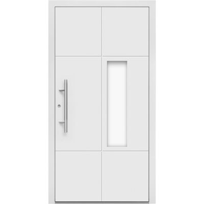 Splendoor Moderno Aluminium-Haustür Moderno M490/B 110 cm x 210 cm Weiß Anschlag Links Splendoor Moderno Aluminium-Haustür Moderno M490/B 110 cm x 210 cm Weiß Anschlag Links