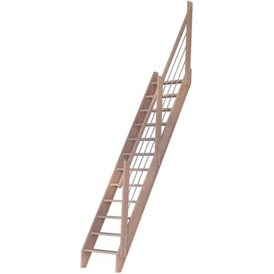 StarWood Treppen StarWood Treppe Buche 3000 Holz-Edelstahl-Geländer Basic FSC® StarWood Treppen StarWood Treppe Buche 3000 Holz-Edelstahl-Geländer Basic FSC®