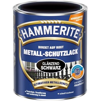 Hammerite Metall-Schutzlack Schwarz glänzend 250 ml Hammerite Metall-Schutzlack Schwarz glänzend 250 ml