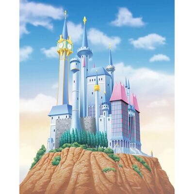 Komar Disney Princess Cinderella Castle Blaue Vlies Tapete - Tapete Komar Disney Princess Cinderella Castle Blaue Vlies Tapete - Tapete