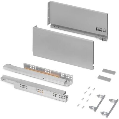 Emuca Aussenschublade Vertex 40 kg Höhe 178 mm Tiefe 400 mm Stahl Lackiert Grau Emuca Aussenschublade Vertex 40 kg Höhe 178 mm Tiefe 400 mm Stahl Lackiert Grau