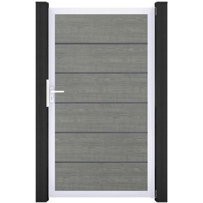 GroJa Tor 1-flg. Basicline Premium 100 cm x 180 cm Grey Ash Cut Rahmen EV1 GroJa Tor 1-flg. Basicline Premium 100 cm x 180 cm Grey Ash Cut Rahmen EV1