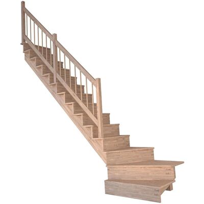 StarWood Treppen Treppe Lindos Eiche Gewendelt Links Setzstufen 100 cm Holz-Design-Geländer FSC® StarWood Treppen Treppe Lindos Eiche Gewendelt Links Setzstufen 100 cm Holz-Design-Geländer FSC®