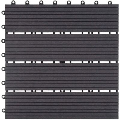 MCW WPC Bodenfliese Sarthe Holzoptik Balkon/Terrasse 11x Je 30x30cm - 1qm anthrazit Linear MCW WPC Bodenfliese Sarthe Holzoptik Balkon/Terrasse 11x Je 30x30cm - 1qm anthrazit Linear
