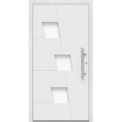 Splendoor Moderno Aluminium-Haustür Moderno M550/P 110 cm x 210 cm Weiß Anschlag Rechts Splendoor Moderno Aluminium-Haustür Moderno M550/P 110 cm x 210 cm Weiß Anschlag Rechts