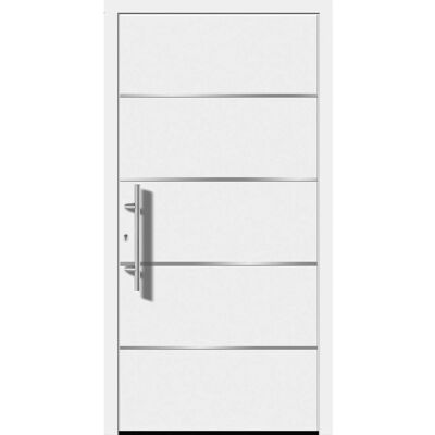 Splendoor Moderno Aluminium-Haustür Moderno M460/P 110 x 210 cm Weiß Anschlag Links Splendoor Moderno Aluminium-Haustür Moderno M460/P 110 x 210 cm Weiß Anschlag Links