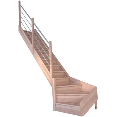 STARWOOD Rhodos Massivholz gewendelte Treppe - Innen, 13 Stufen STARWOOD Rhodos Massivholz gewendelte Treppe - Innen, 13 Stufen