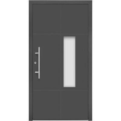 Splendoor Moderno Aluminium-Haustür Moderno M490/P 110 cm x 210 cm Anthrazit Metallic Anschlag L Splendoor Moderno Aluminium-Haustür Moderno M490/P 110 cm x 210 cm Anthrazit Metallic Anschlag L