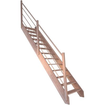 StarWood Treppen StarWood Treppe Rhodos Buche Gerade Holz-Design-Geländer L FSC® StarWood Treppen StarWood Treppe Rhodos Buche Gerade Holz-Design-Geländer L FSC®