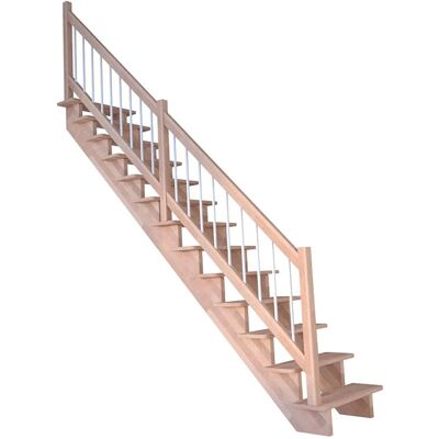 STARWOOD Lindos Massivholztreppe - 13 Stufen, Beige - Treppe STARWOOD Lindos Massivholztreppe - 13 Stufen, Beige - Treppe