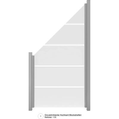GroJa Ambiente Schräg rechts Blockstreifen 90 cm x 180/90 cm x 0,8 cm GroJa Ambiente Schräg rechts Blockstreifen 90 cm x 180/90 cm x 0,8 cm
