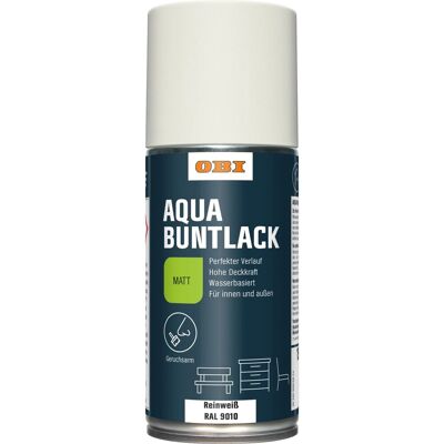 OBI Buntlack Spray RAL 9010 Reinweiß matt wv 150 ml OBI Buntlack Spray RAL 9010 Reinweiß matt wv 150 ml