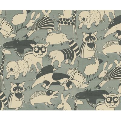 Komar Vliestapete Wobble Zoo 300 cm x 250 cm Komar Vliestapete Wobble Zoo 300 cm x 250 cm