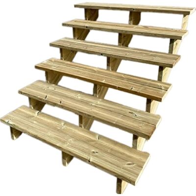 VINUOVO - Garten-Holztreppe 105 cm - 120 cm - Leiter VINUOVO - Garten-Holztreppe 105 cm - 120 cm - Leiter