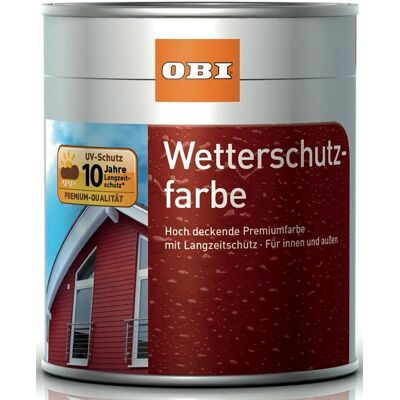 OBI Wetterschutzfarbe Tiefschwarz seidenmatt 750 ml OBI Wetterschutzfarbe Tiefschwarz seidenmatt 750 ml