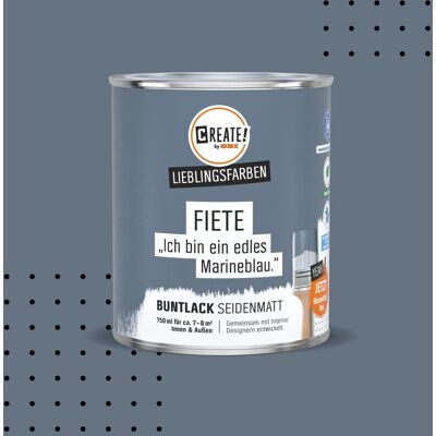 CREATE! by OBI Buntlack Lieblingsfarbe Fiete Marineblau Seidenmatt 0,75 l CREATE! by OBI Buntlack Lieblingsfarbe Fiete Marineblau Seidenmatt 0,75 l