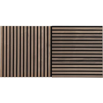 Denpanels Akustikpaneel Wandverkleidung Walnuss MDF Schw. Akustikfilz Schwarz 60 cm 2 St. Denpanels Akustikpaneel Wandverkleidung Walnuss MDF Schw. Akustikfilz Schwarz 60 cm 2 St.