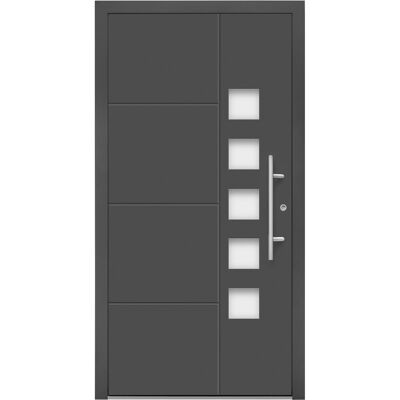 Splendoor Moderno Aluminium-Haustür Moderno M520/P 110 cm x 210 cm Anthrazit Metallic Anschlag R Splendoor Moderno Aluminium-Haustür Moderno M520/P 110 cm x 210 cm Anthrazit Metallic Anschlag R