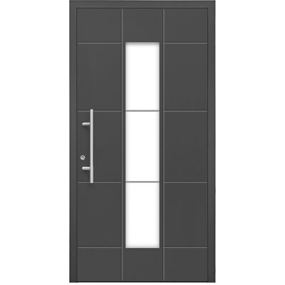 Splendoor Moderno Aluminium-Haustür Moderno M350/B 110 x 210 cm Anthrazit Metallic Anschlag Links Splendoor Moderno Aluminium-Haustür Moderno M350/B 110 x 210 cm Anthrazit Metallic Anschlag Links