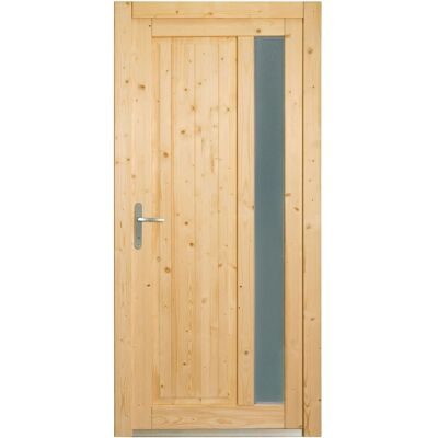 Panto Holz-Nebeneingangstür NET 510 Natur 98 cm x 198 cm DIN L Panto Holz-Nebeneingangstür NET 510 Natur 98 cm x 198 cm DIN L
