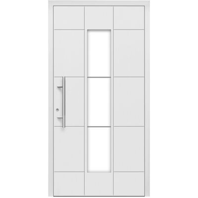 Splendoor Moderno Aluminium-Haustür Moderno M350/P 110 x 210 cm Weiß Anschlag Links Splendoor Moderno Aluminium-Haustür Moderno M350/P 110 x 210 cm Weiß Anschlag Links
