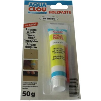 Clou Holzpaste wasserverdünnbar Weiß 60 g Clou Holzpaste wasserverdünnbar Weiß 60 g