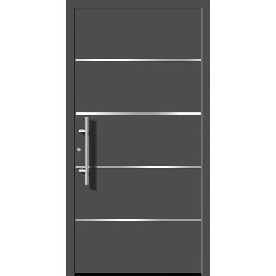 Splendoor Moderno Aluminium-Haustür Moderno M480/B 110 x 210 cm Anthrazit Metallic Anschlag Links Splendoor Moderno Aluminium-Haustür Moderno M480/B 110 x 210 cm Anthrazit Metallic Anschlag Links