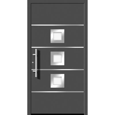 Splendoor Moderno Aluminium-Haustür Moderno M390/B 110 x 210 cm Anthrazit Metallic Anschlag Links Splendoor Moderno Aluminium-Haustür Moderno M390/B 110 x 210 cm Anthrazit Metallic Anschlag Links