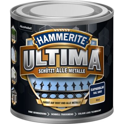 Hammerite Metallschutz-Lack Ultima Matt 250 ml Saphirblau RAL5003 Hammerite Metallschutz-Lack Ultima Matt 250 ml Saphirblau RAL5003