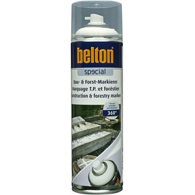 Belton Weiß Sprühfarbe - Bau, Vermessung, Forst - 500ml Belton Weiß Sprühfarbe - Bau, Vermessung, Forst - 500ml