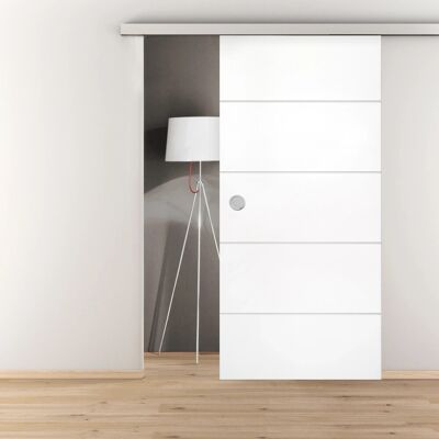 NOVADOORS Holz-Schiebetür Nova 425 Bianco Quadra Weißlack Wabe 93,5 cm x 205,8 cm x 3,9 cm NOVADOORS Holz-Schiebetür Nova 425 Bianco Quadra Weißlack Wabe 93,5 cm x 205,8 cm x 3,9 cm