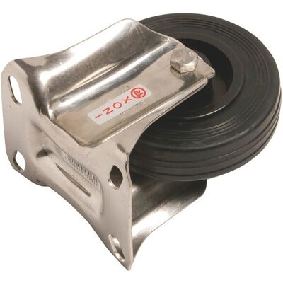 OBI App.-Bockrolle mit Platte Edelstahl Ø 100 mm 60 kg OBI App.-Bockrolle mit Platte Edelstahl Ø 100 mm 60 kg