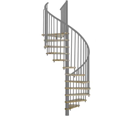 Minka Spindeltreppe Spiral Effect Ø 120 cm Eiche Grau Raumhöhe bis 305 cm Minka Spindeltreppe Spiral Effect Ø 120 cm Eiche Grau Raumhöhe bis 305 cm