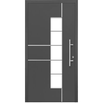 Splendoor Moderno Aluminium-Haustür Moderno M360/P 110 x 210 cm Anthrazit Metallic Anschlag Rechts Splendoor Moderno Aluminium-Haustür Moderno M360/P 110 x 210 cm Anthrazit Metallic Anschlag Rechts
