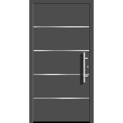 Splendoor Moderno Aluminium-Haustür Moderno M480/P 110 x 210 cm Anthrazit Metallic Anschlag Rechts Splendoor Moderno Aluminium-Haustür Moderno M480/P 110 x 210 cm Anthrazit Metallic Anschlag Rechts