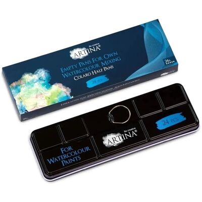 Artina Colaro Leerkasten für Aquarellfarbe mit 24 Näpfen Artina Colaro Leerkasten für Aquarellfarbe mit 24 Näpfen