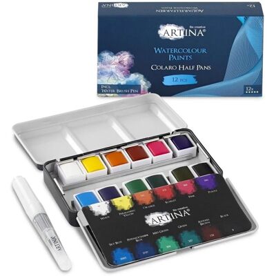 Artina Colaro Aquarell Wasserfarben 12er Set Artina Colaro Aquarell Wasserfarben 12er Set