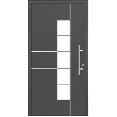Splendoor Moderno Aluminium-Haustür Moderno M360/B 110 x 210 cm Anthrazit Metallic Anschlag Rechts Splendoor Moderno Aluminium-Haustür Moderno M360/B 110 x 210 cm Anthrazit Metallic Anschlag Rechts
