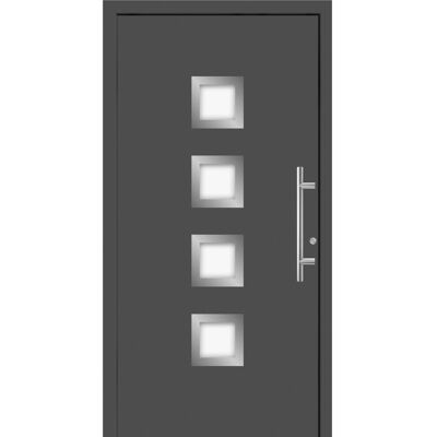 Splendoor Moderno Aluminium-Haustür Moderno M430/P 110 x 210 cm Anthrazit Metallic Anschlag Rechts Splendoor Moderno Aluminium-Haustür Moderno M430/P 110 x 210 cm Anthrazit Metallic Anschlag Rechts