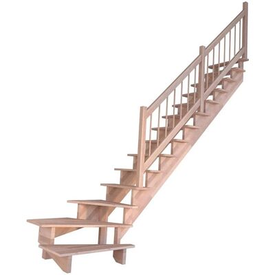 StarWood Treppen Treppe Lindos Buche Gewendelt Rechts 100 cm Holz-Design-Geländer FSC® StarWood Treppen Treppe Lindos Buche Gewendelt Rechts 100 cm Holz-Design-Geländer FSC®
